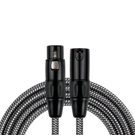 Kirlin MWC-270 1M BKA Шнур микрофонный XLR (female) ⇔ XLR (male), 1 метр, черный/серый