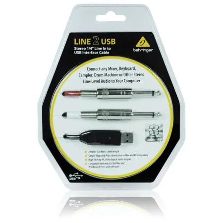 Behringer LINE2USB - линейный стерео USB-аудиоинтерфейс (кабель)