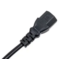 GoPower 00-00024054 Шнур питания евровилка CEE 7/7-C13 (female) 1.8м ПВХ, 0.75мм, черный