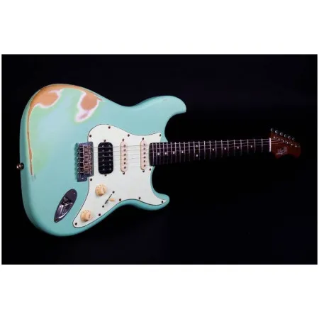 JET JS-400 Relic SFG Электрогитара, Stratocaster, 6 струн, цвет морской волны, состареный