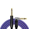 Kirlin IWB-202BFGL 6M RO Шнур гитарный JACK 1/4"(прямой) ⇔ JACK 1/4"(угловой), 6 метров, пурпур