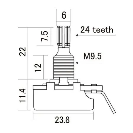 Hosco H-CTS-A250 Потенциометр A250K, логарифмическая характеристика
