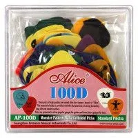 Alice AP-100D Медиатор в асортименте (упаковка 100 шт) цена за 1шт