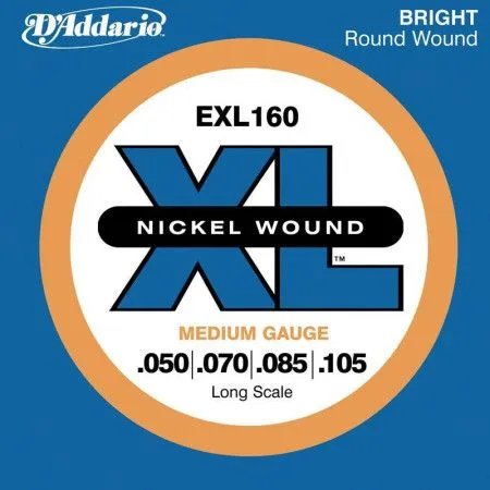 Набор струн для 4-струнной бас-гитары D`ADDARIO EXL160