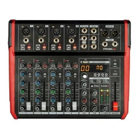 PROEL PLAYMIX8 Микшерный пульт, 8 каналов, DSP, USB, Bluetooth