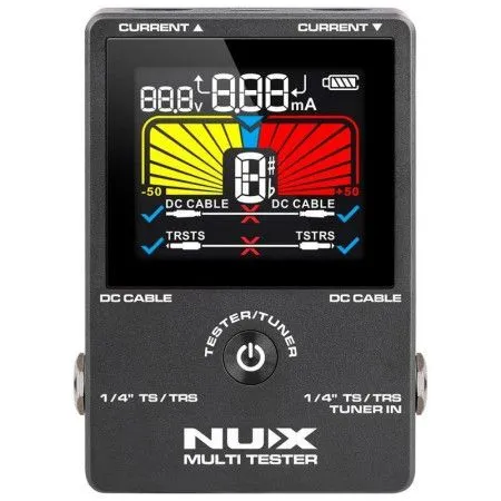 NUX NMT-1 Тюнер-мультитестер 4-в-1 (тюнер, кабельный тестер, измеритель тока и напряжения педали)