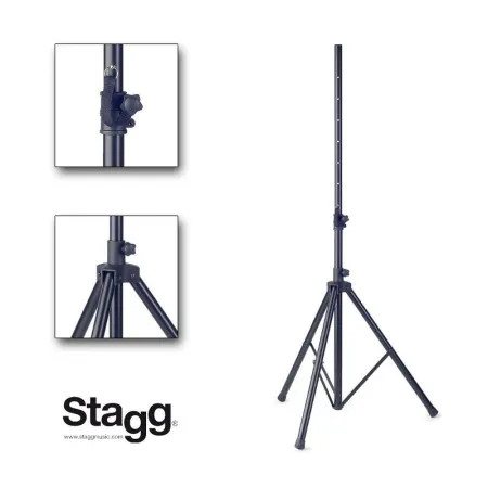 STAGG SPS10-ST BK SET Комплект из 2-х металлических стоек для акустических систем