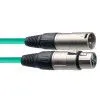 STAGG SMC3 CGR Шнур микрофонный XLR (female) <=> XLR (male), зелёный