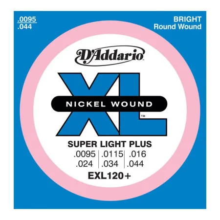 Набор струн для 6-струнной электрогитары D`ADDARIO EXL120+