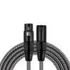 Kirlin MWC-270 2M BKA Шнур микрофонный XLR (female) ⇔ XLR (male), 2 метра, черный/серый