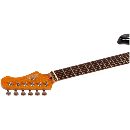 JET JS-400 BKR H Электрогитара, Stratocaster, HH Ceramic, цвет черный