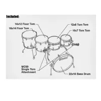 TAMA MBS52RZS-PBK STARCLASSIC PERFORMER Ударная установка из 5-ти барабанов, цвет черный глянцевый