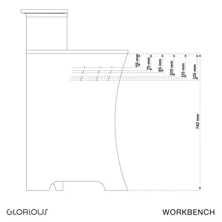 Glorious Workbench Driftwood Стол аранжировщика, цвет орех