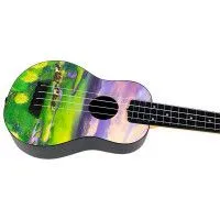 Flight TUS40 VIEW Укулеле Travel, сопрано, с рисунком, чехол в комплекте