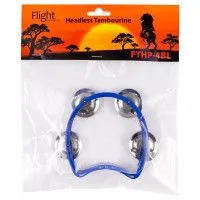 FLIGHT FTHP-4 BL Тамбурин без мембраны, 4 пары джинглов, цвет синий