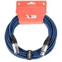 FORCE FMC-05/10 BL Шнур микрофонный XLR (F) ⇔ XLR (M), 10 метров, синий