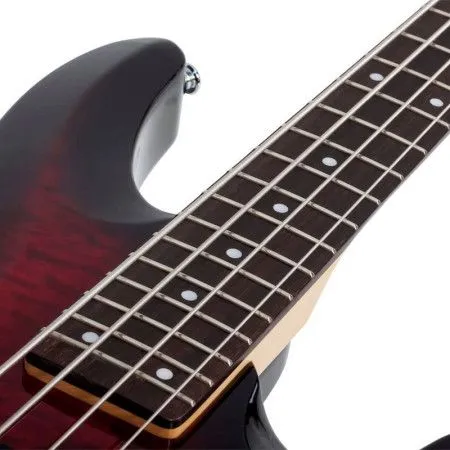 SCHECTER C-4 PLUS STCHB Бас-гитара, 4 струны, 24 лада, цвет вишневый берст