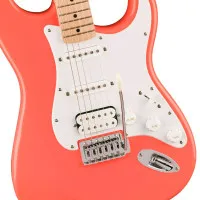 FENDER SQUIER SONIC STRAT HSS MN Tahitian Coral Электрогитара, 6 струн, цвет коралловый FENDER SQUIER SONIC STRAT HSS MN Tahitian Coral Электрогитара, 6 струн, цвет коралловый
