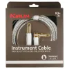 Kirlin IWB-202WEGL 3M WT Шнур гитарный JACK 1/4"(прямой) ⇔ JACK 1/4"(угловой), 3 метра, ч/б клетка