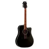 KEPMA EDC Black Matt Гитара акустическая Dreadnought, цвет черный матовый