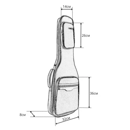 BRO BAG CEG-01DB Чехол для электрогитары, утеплённый, тёмно-синий