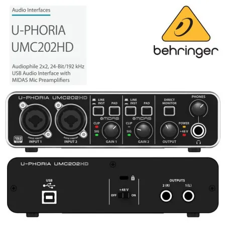 Звуковая карта BEHRINGER UMC202HD