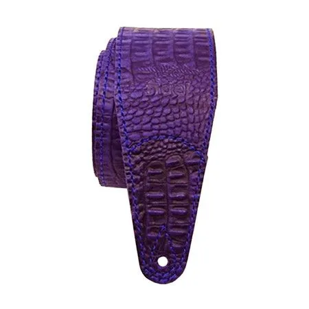 Fidel FL660277L11 Leather 11 Ремень для гитары, кожаный, фиолетовый, тиснение рептилия
