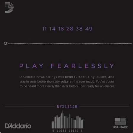 Набор струн для 6-струнной электрогитары D`ADDARIO NYXL1149