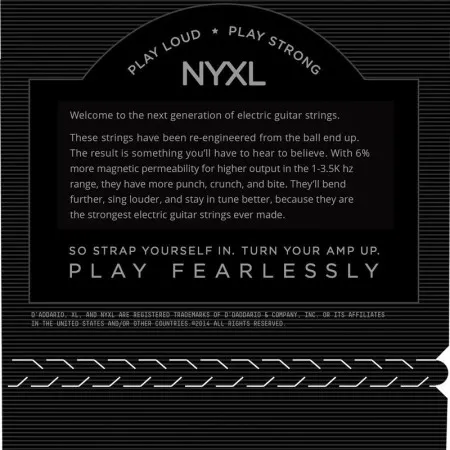Набор струн для 6-струнной электрогитары D`ADDARIO NYXL1149