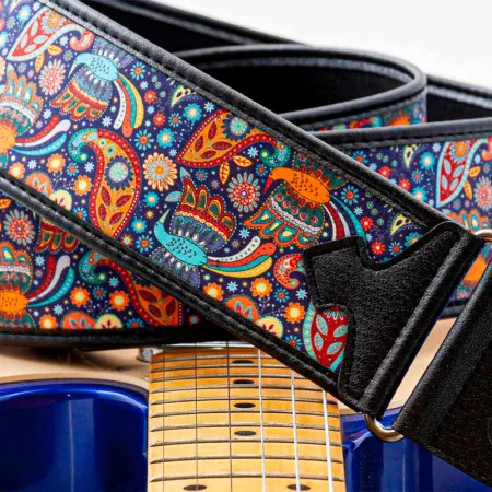 RightOn Straps Talisman Kashmir Blue Ремень для гитары, текстиль/синтетика