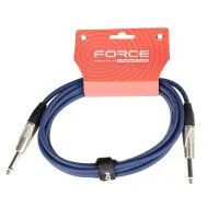 FORCE FGC-09/3 BL Шнур инструментальный Jack 1/4"(прямой) ⇔ Jack 1/4"(прямой), 3 метра, синий