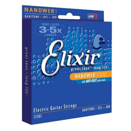 Набор струн для 6-струнной электрогитары Elixir 12302 NanoWeb