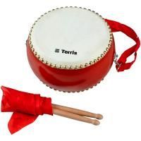 TERRIS DRM-08 Барабан китайский 8", красный, ремень и палочки в комплекте
