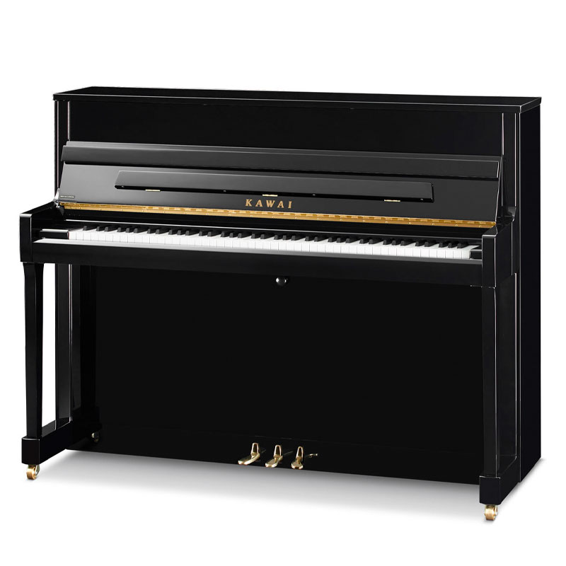 Kawai K200 M/PEP Пианино акустическое с банкеткой, высота 114 см, чёрное полированное