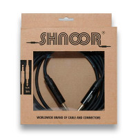 SHNOOR IC124-JMJM-B-3m Шнур инструментальный JACK 1/4" (прямой) ⇔ JACK 1/4" (прямой), 3 метра