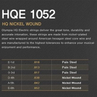 Olympia HQE1052 Nickel Wound набор струн для 6-струнной электрогитары, размер 10-52