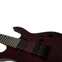 SPIRA S-407 MWR Электрогитара 7-струнная, Superstrat, HH, цвет матовый красное вино