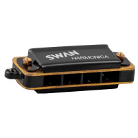 SWAN SW4-BK Губная гармошка мини-брелок на цепочке, цвет чёрный