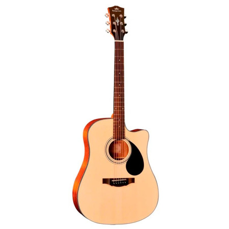 KEPMA EDC Natural Гитара акустическая Dreadnought, цвет натуральный глянцевый
