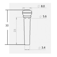 Musiclily MX0742-6 Комплект фиксаторов струн (6шт.), черное дерево, с перламутровой точкой