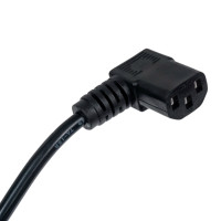 GoPower 00-00024536 Шнур питания евровилка-C13 (female) 1.8м ПВХ 0.75мм угловой, черный