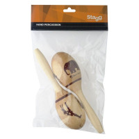 STAGG MRW-23 AFRICA Маракасы деревянные, длина 23 см