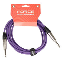 FORCE FGC-09/3 VT Шнур инструментальный Jack 1/4"(прямой) ⇔ Jack 1/4"(прямой), 3 метра, фиолетовый