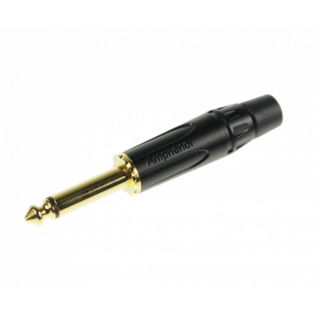Amphenol ACPM-KB-AU Разъем кабельный Jack 1/4"(male), mono, прямой, чёрный