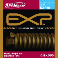 Набор струн для 6-струнной акустической гитары D`ADDARIO EXP16