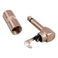 STANDS & CABLES JACK054 Разъем кабельный JACK 1/4" моно, угловой (цена за 1шт., в упаковке 2шт.)