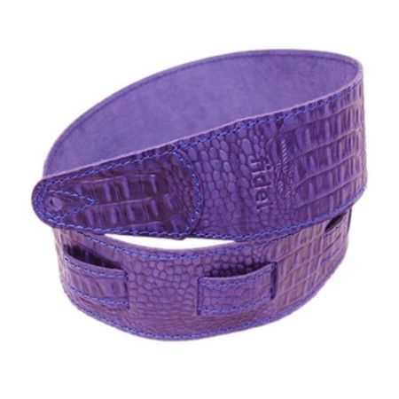 Fidel FL660277L11 Leather 11 Ремень для гитары, кожаный, фиолетовый, тиснение рептилия