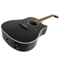 KEPMA D1CE Black Гитара электроакустическая Dreadnought, цвет черный глянцевый