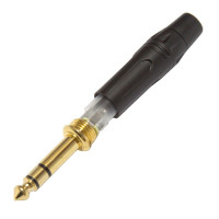Invotone J180S Разъём кабельный, прямой JACK 1/4" (male) stereo, черный корпус