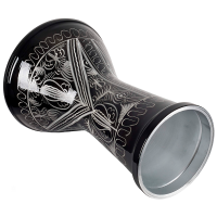 MEINL HE-3218 Дарбука алюминиевая, 10" х 18.25", чёрная с гравировкой